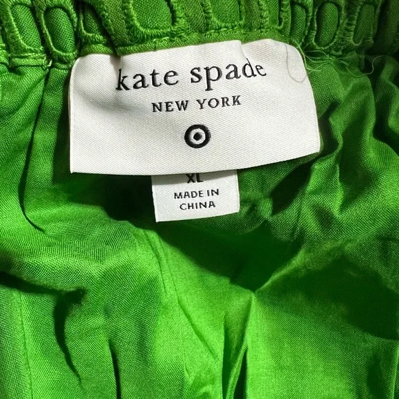 Kate Spade Vibrant Green A-Line Skirt Eyelet 💚🍃 - Picture 2 of 13